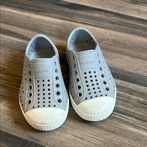 Native Gray Water Shoes with Textured Sole